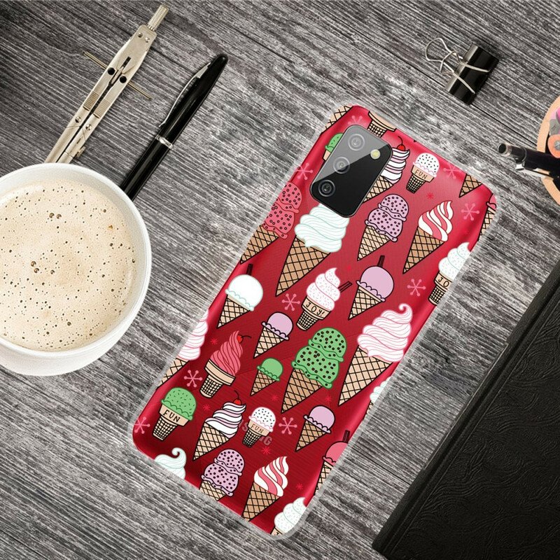 Mobilskal Samsung Galaxy A02s Gräddglass