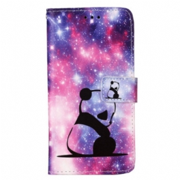 Läderskal Fodral Xiaomi Redmi Note 13 Pro 4g Baby Panda Med Rem