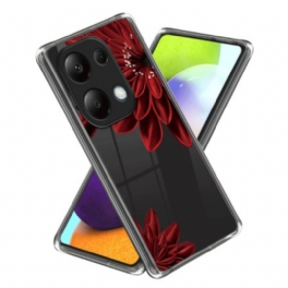 Skal Xiaomi Redmi Note 13 Pro 4g Telefonfodral Röd Blomma
