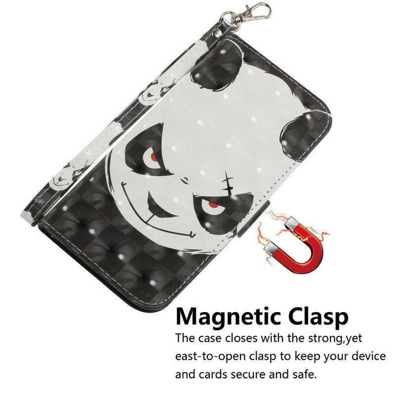 Folio-fodral Sony Xperia L4 Med Kedjar Arg Panda Med Snodd
