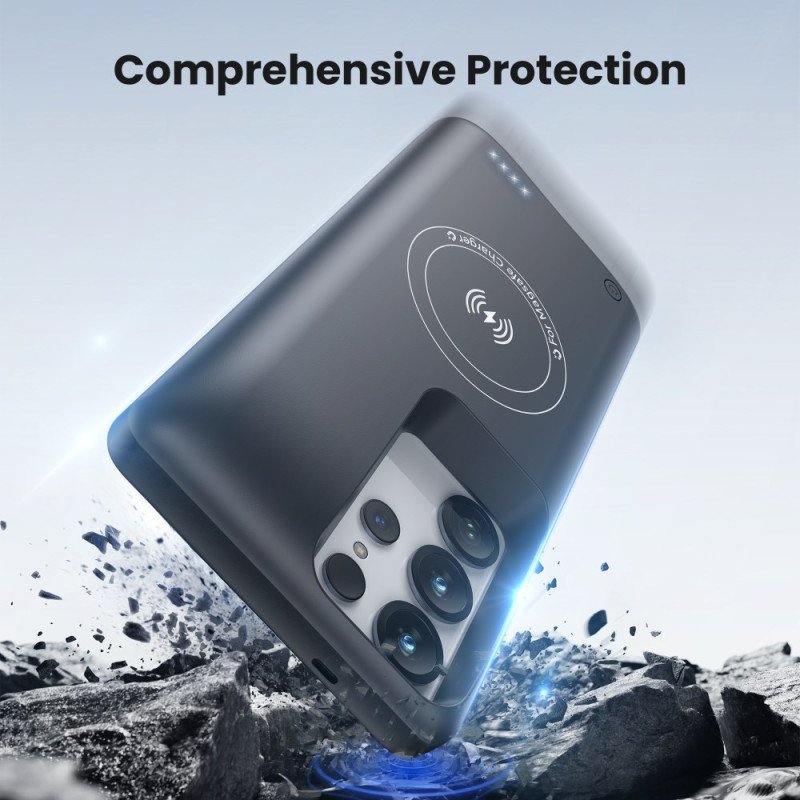 Batterifodral 10000mah För Samsung Galaxy S25 Ultra Med Magnetfäste