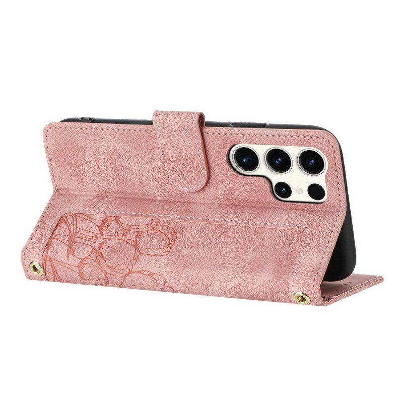 Fodral Samsung Galaxy S25 Ultra 5g Blommig Lädereffekt