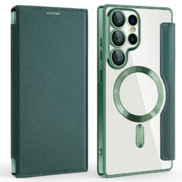 Folio-fodral Samsung Galaxy S25 Ultra 5g Magsafe-kompatibel Med Rfid-blockerande Lädereffekt