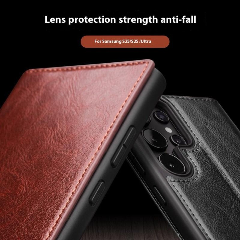 Folio-fodral Samsung Galaxy S25 Ultra 5g Qialino-läder