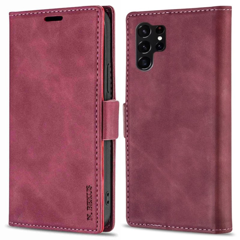 Folio-fodral Samsung Galaxy S25 Ultra 5g Telefonfodral Polyuretanläder