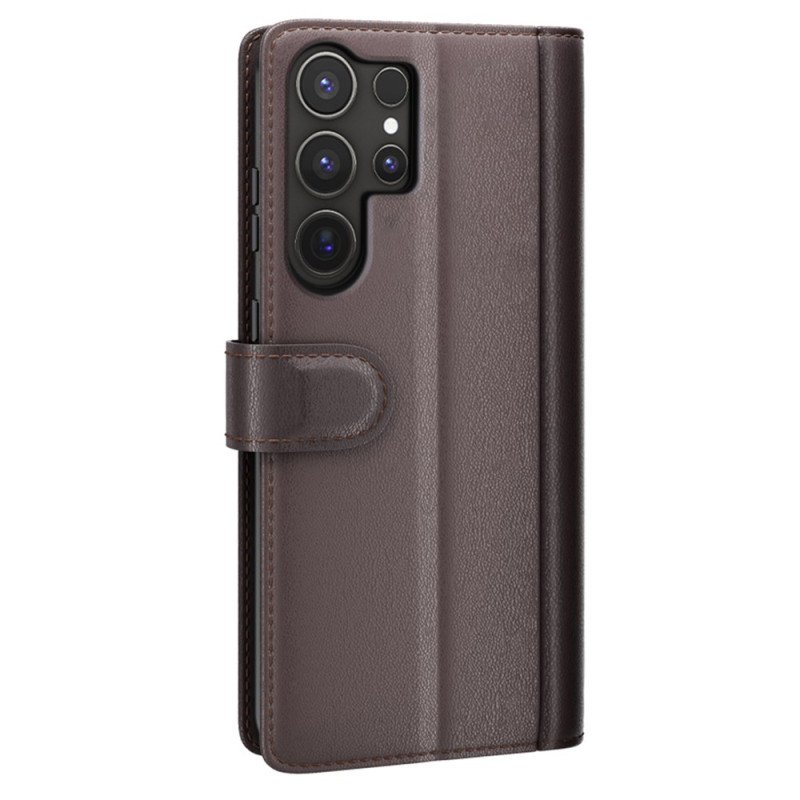 Läderfodral Samsung Galaxy S25 Ultra 5g Telefonfodral Äkta Läder