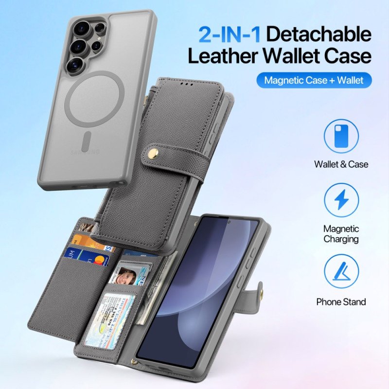 Läderfodral Samsung Galaxy S25 Ultra 5g Telefonfodral Avtagbart Lawa-serien Dux Ducis-fodral