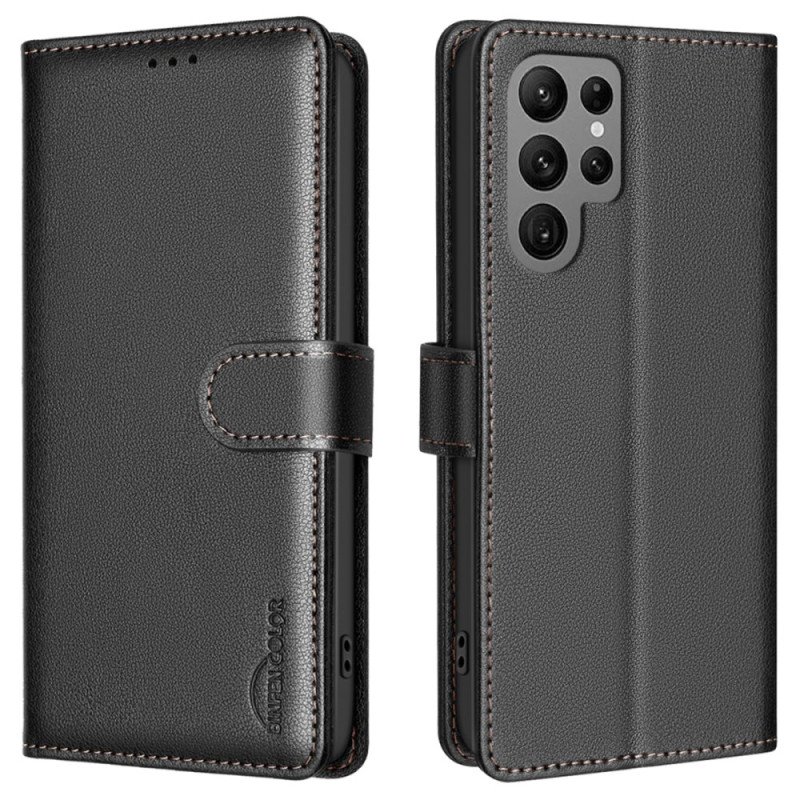 Läderfodral Samsung Galaxy S25 Ultra 5g Telefonfodral Binfen Color Rfid-teknik