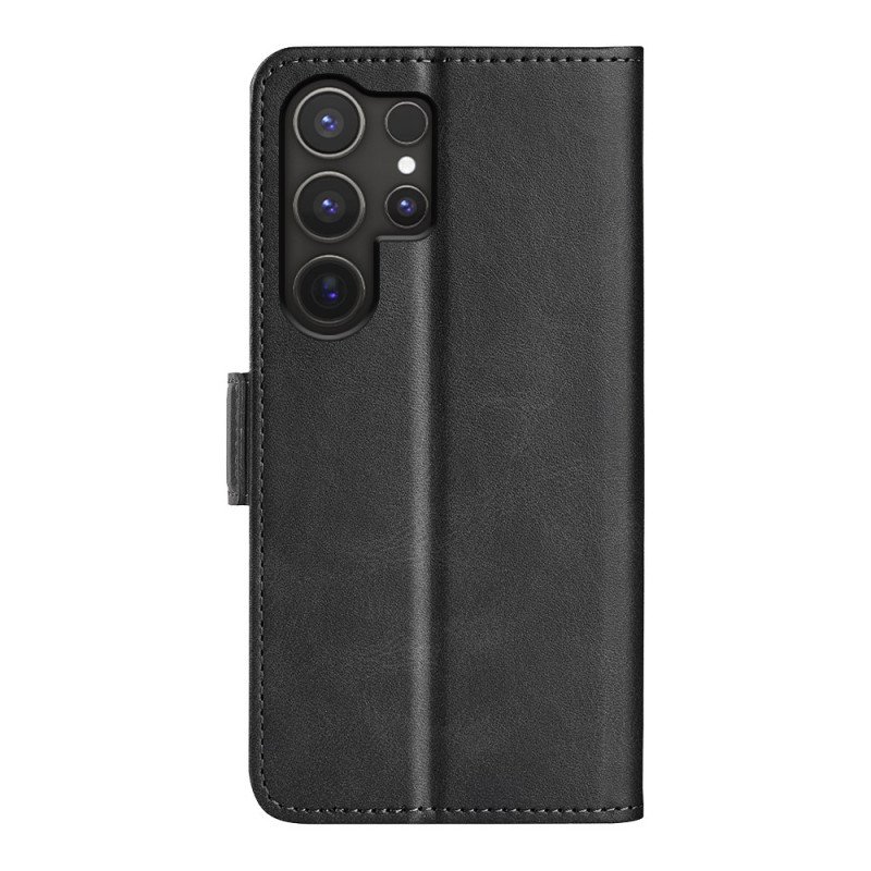 Läderfodral Samsung Galaxy S25 Ultra 5g Telefonfodral Dubbelspänne