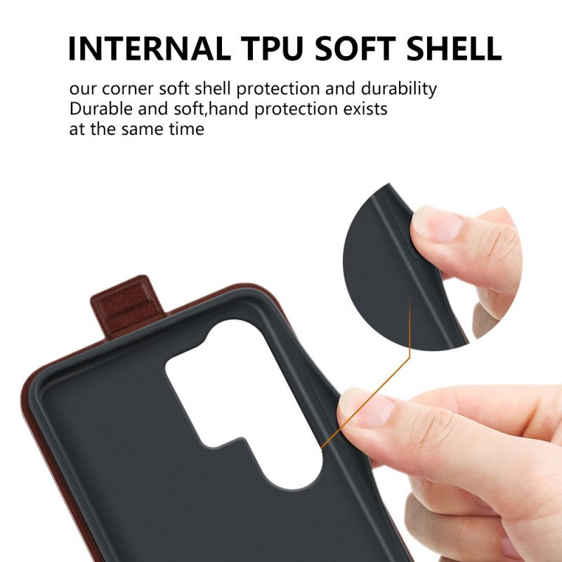 Läderfodral Samsung Galaxy S25 Ultra 5g Telefonfodral Vertikal Flik