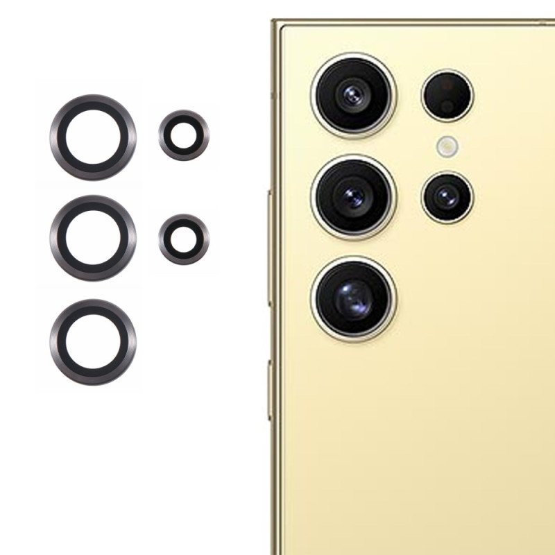 Metalllinsskydd För Samsung Galaxy S25 Ultra 5g Elektropläterat Och Härdat Glas