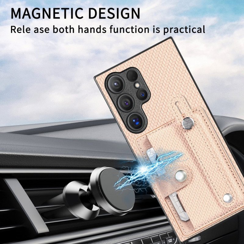 Skal För Samsung Galaxy S25 Ultra 5g Korthållare Och Stativ För Rem