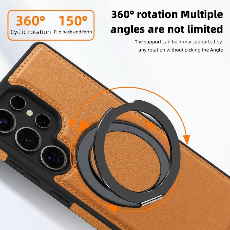 Skal För Samsung Galaxy S25 Ultra 5g Magnetisk Med Roterande Stativ