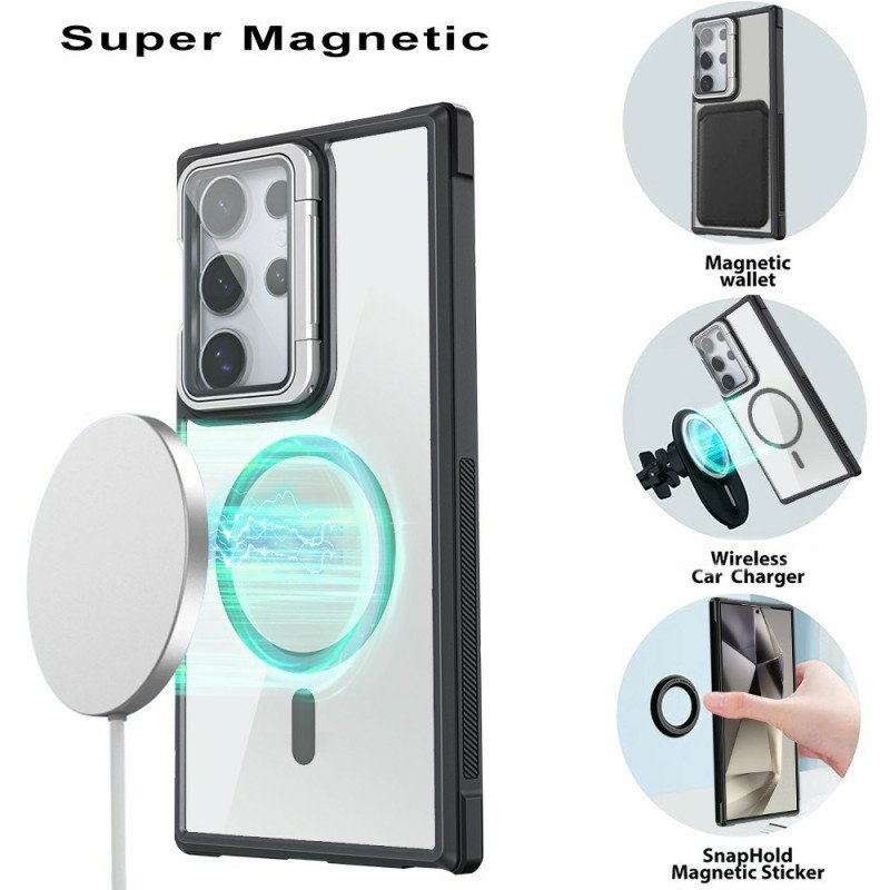 Skal För Samsung Galaxy S25 Ultra 5g Magsafe-kompatibel Med Inbyggt Stativ