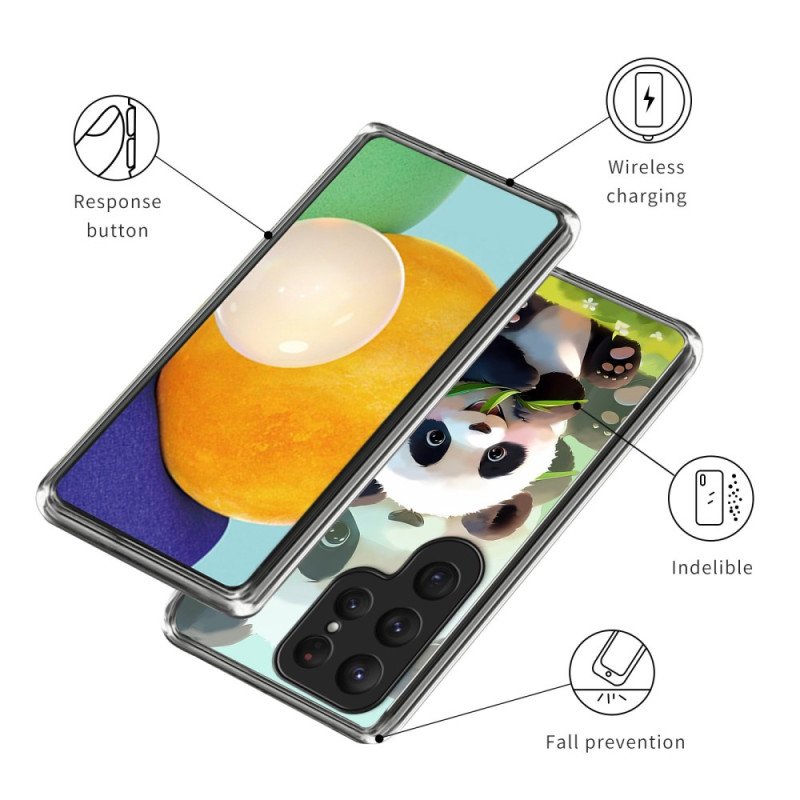 Skal För Samsung Galaxy S25 Ultra 5g Pandamönster