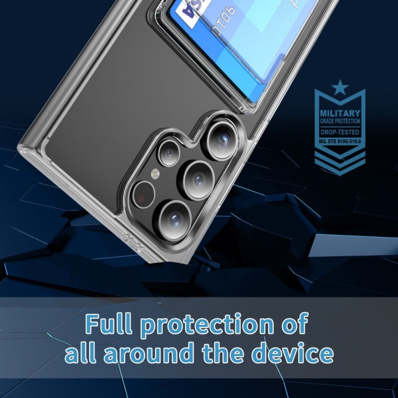 Skal Samsung Galaxy S25 Ultra 5g Genomskinlig Med Korthållare