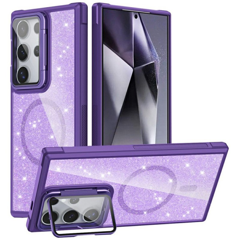 Skal Samsung Galaxy S25 Ultra 5g Glitter Med Inbyggt Stativ