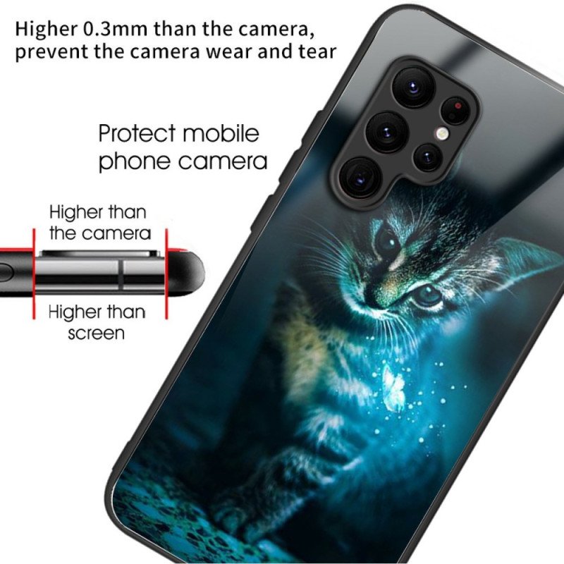 Skal Samsung Galaxy S25 Ultra 5g Katt I Härdat Glas