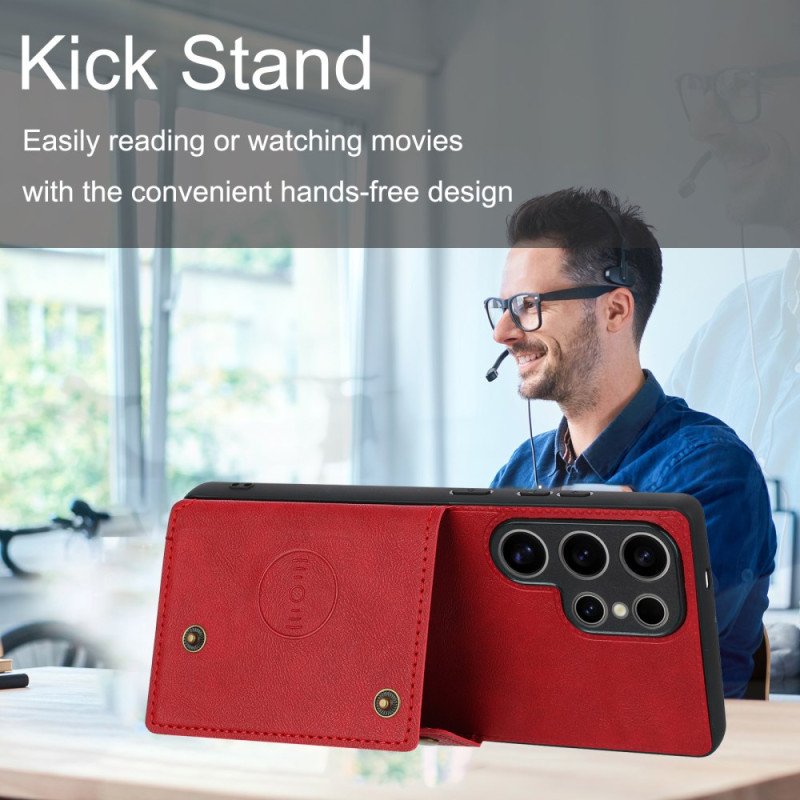 Skal Samsung Galaxy S25 Ultra 5g Korthållare I Retrostil