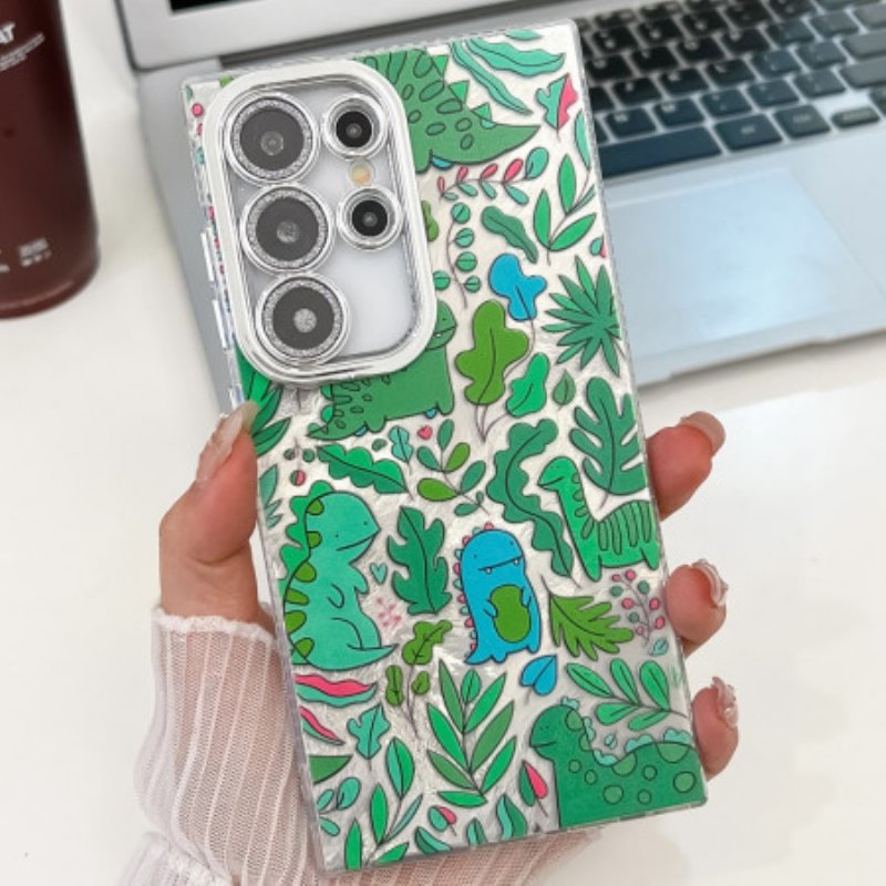 Skal Samsung Galaxy S25 Ultra 5g Roliga Dinosaurier Med Linsskydd