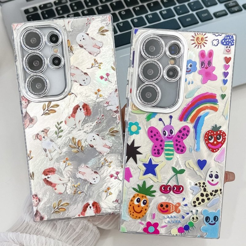 Skal Samsung Galaxy S25 Ultra 5g Roliga Dinosaurier Med Linsskydd