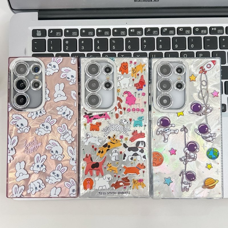 Skal Samsung Galaxy S25 Ultra 5g Telefonfodral Astronaut Med Linsskydd