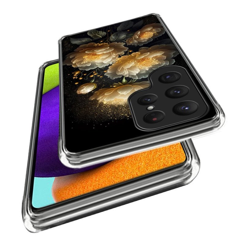 Skal Samsung Galaxy S25 Ultra 5g Telefonfodral Gyllene Pion