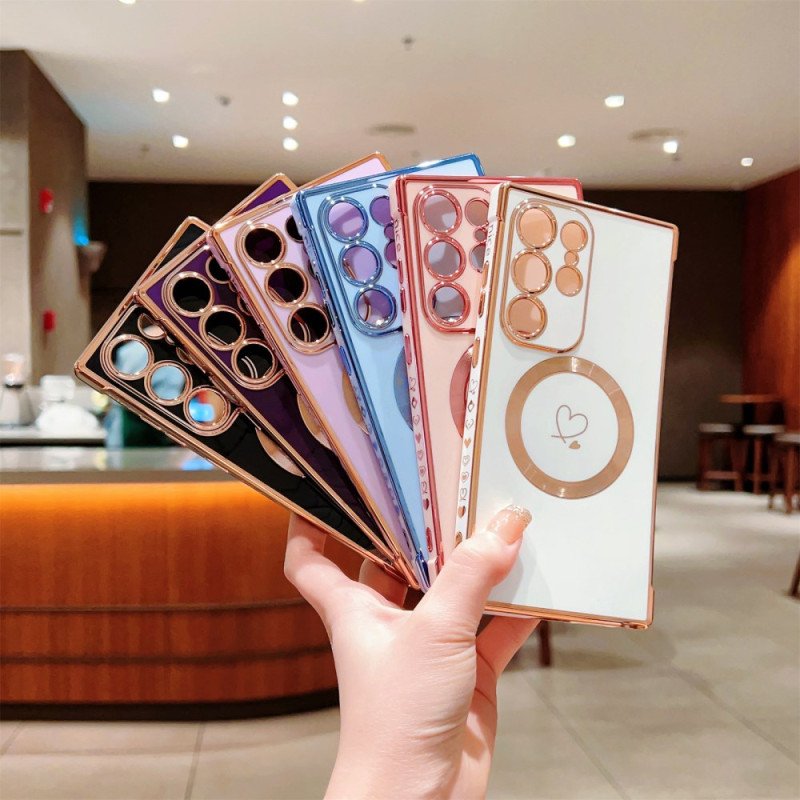 Skal Samsung Galaxy S25 Ultra 5g Telefonfodral Kompatibel Med Tonat Magsafe-material