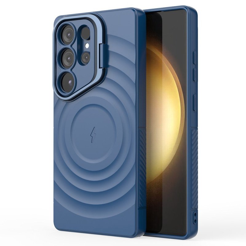 Skal Samsung Galaxy S25 Ultra 5g Telefonfodral Magsafe-kompatibel Vågig Design Med Stativ