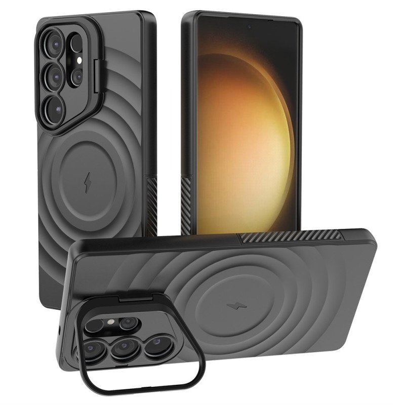 Skal Samsung Galaxy S25 Ultra 5g Telefonfodral Magsafe-kompatibel Vågig Design Med Stativ