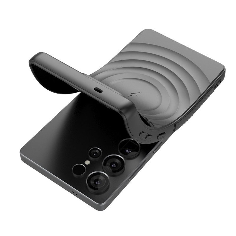 Skal Samsung Galaxy S25 Ultra 5g Telefonfodral Magsafe-kompatibel Vågig Design Med Stativ