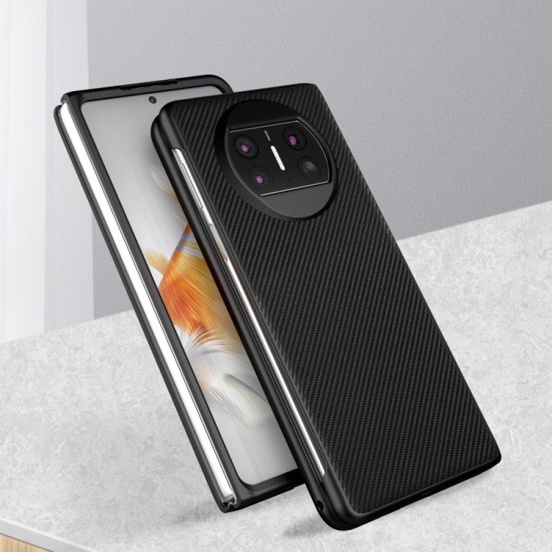 Skal Huawei Mate X3 Telefonfodral Vävt Läder
