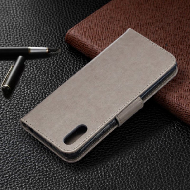 Fodral Xiaomi Redmi 9A Med Kedjar Fjärilar Tryckt Strappy