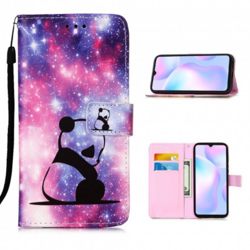 Fodral Xiaomi Redmi 9A Med Kedjar Lanyard Panda Musings
