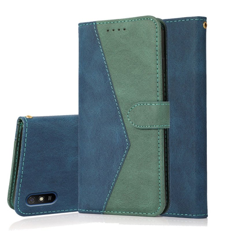 Fodral Xiaomi Redmi 9A Tvåfärgad Triangel Konstläder