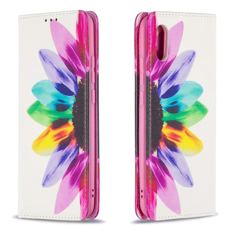 Folio-fodral Xiaomi Redmi 9A Läderfodral Akvarell Blomma