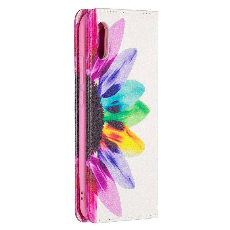 Folio-fodral Xiaomi Redmi 9A Läderfodral Akvarell Blomma