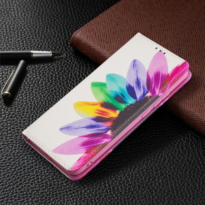 Folio-fodral Xiaomi Redmi 9A Läderfodral Akvarell Blomma