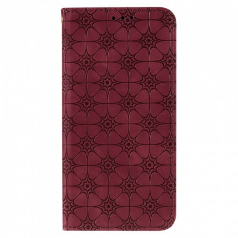 Folio-fodral Xiaomi Redmi 9A Läderfodral Barockblommor
