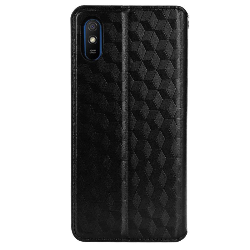 Folio-fodral Xiaomi Redmi 9A Läderfodral Diamantlädereffekt