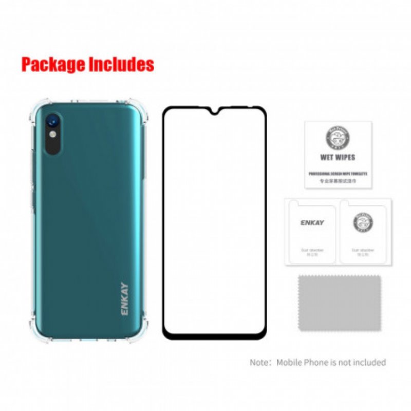 Skal Xiaomi Redmi 9A Combo Och Härdat Glasskärm Enkay