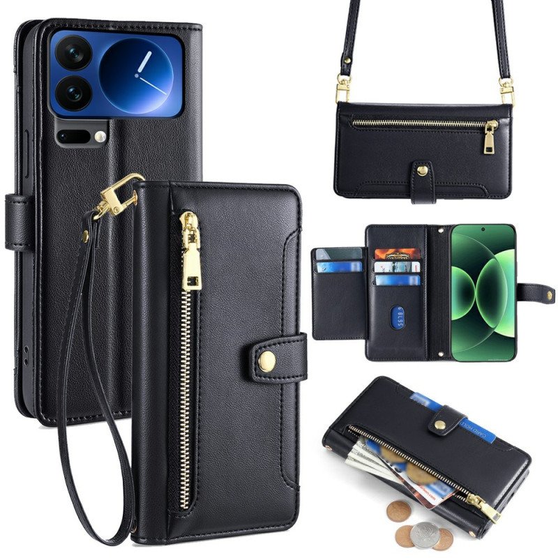 Fodral För Xiaomi 17 Pro Dragkedja Och Remmar