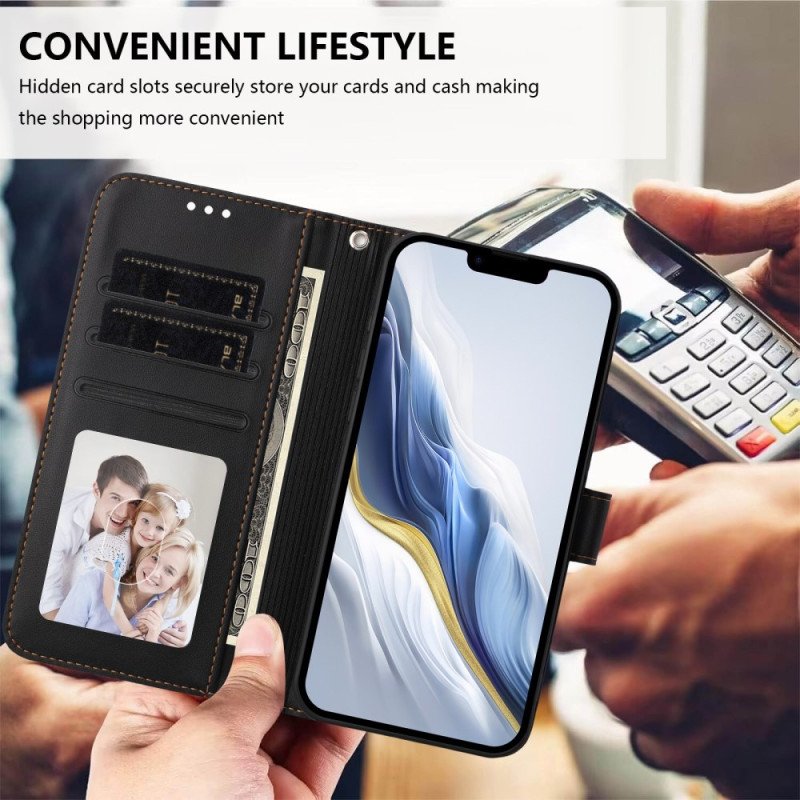 Fodral För Xiaomi 17 Pro Enkel Lädereffekt