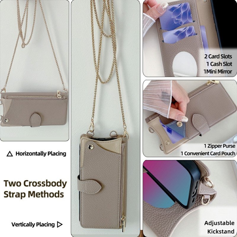 Fodral För Xiaomi 17 Pro Plånbok Med Kedja