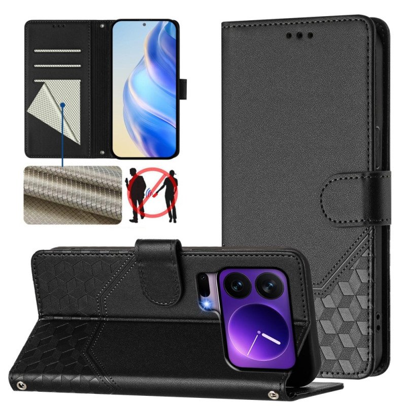 Fodral För Xiaomi 17 Pro Rfid-blockering Och Bikakemönster