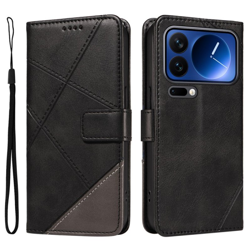 Fodral Xiaomi 17 Pro Tvåfärgad Lädereffekt