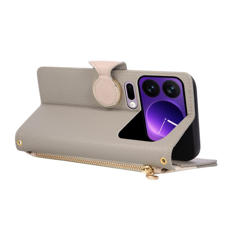 Läderfodral Xiaomi 17 Pro Telefonfodral Plånbok Med Dragkedja