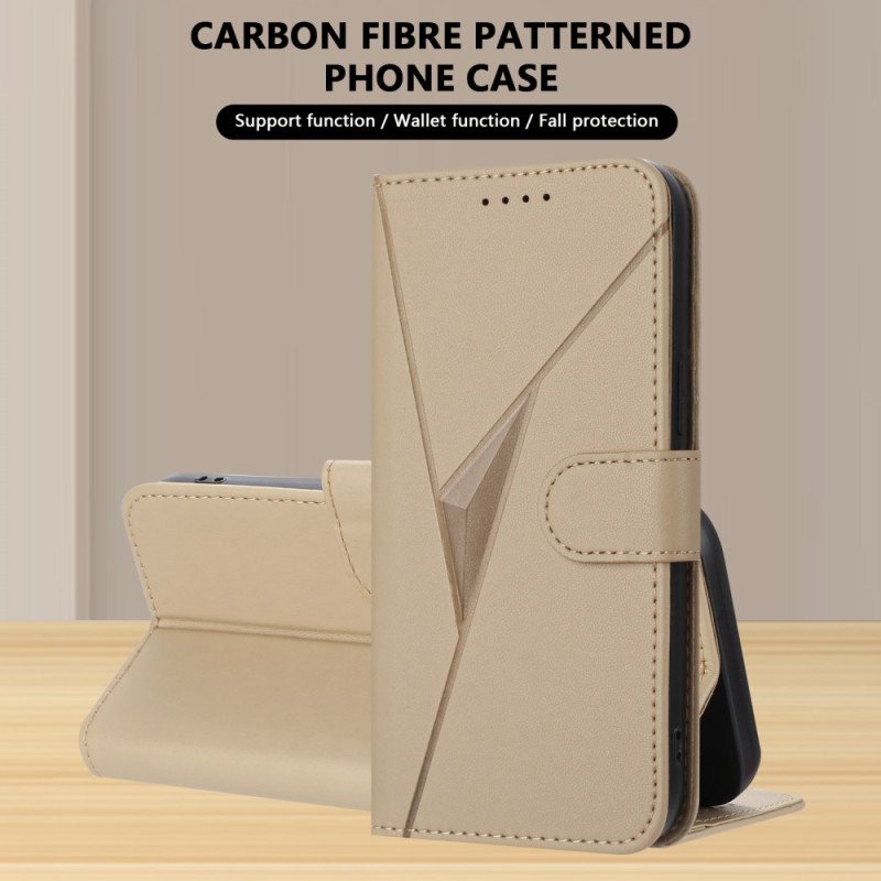 Läderfodral Xiaomi 17 Pro Telefonfodral Triangelmönster