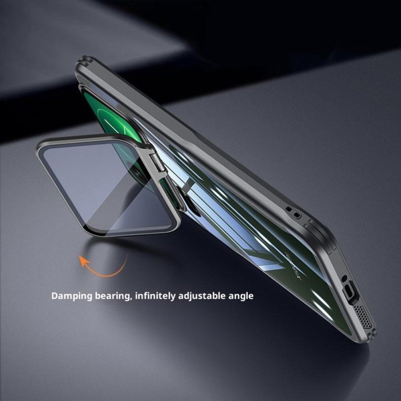 Skal För Xiaomi 17 Pro Transparent Integrerat Stativ Och Kameraskydd