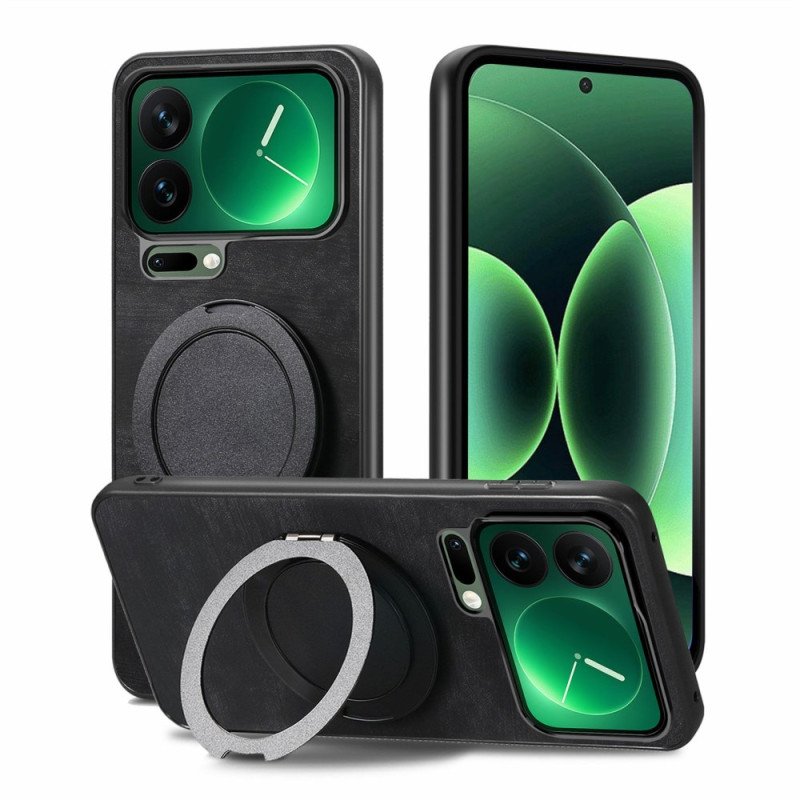 Skal Xiaomi 17 Pro Roterande Stativ Och Retroläderstruktur